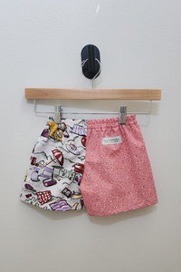 Boxy Shorts - Beach Print