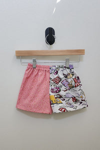 Boxy Shorts - Beach Print