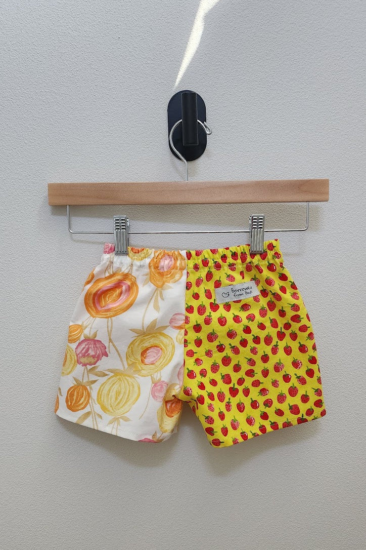 Boxy Shorts - Strawberry Flowers